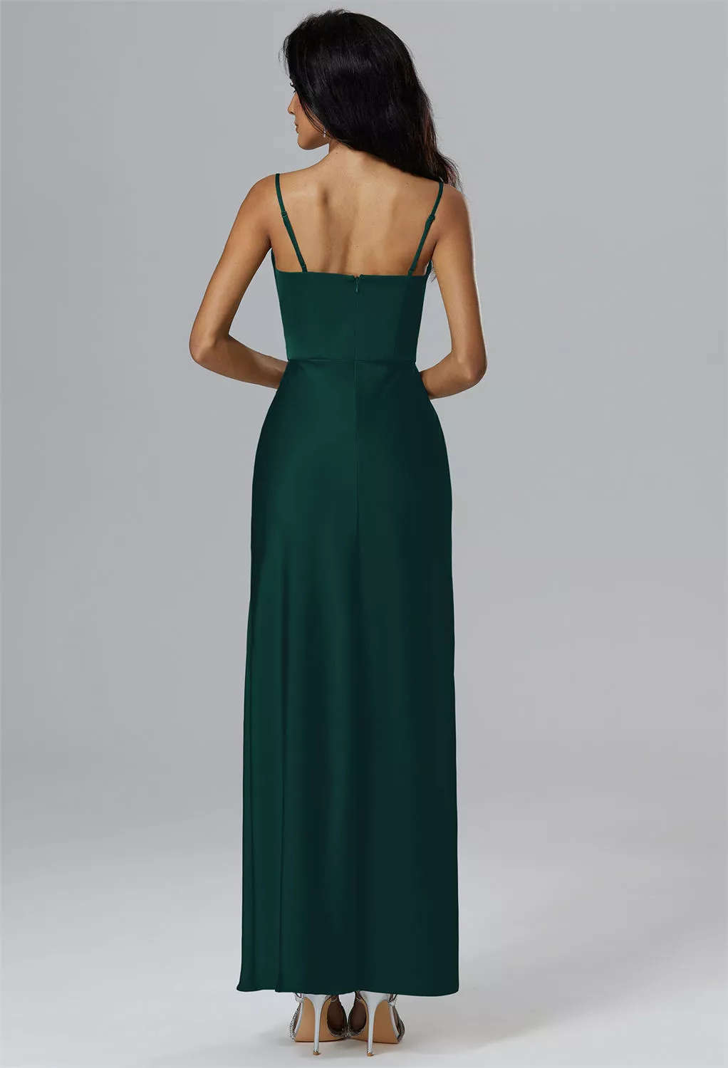 AW Priscilla Hunter Green  Beach Wedding Guest Dresses